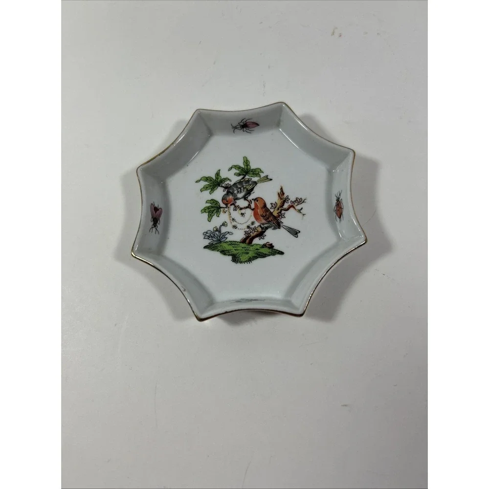 Vintage Porcelain‎ Bird Trinket Dish Ring Holder 4 Inches